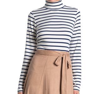 BY DESIGN.Turtleneck Long Sleeve Jersey Top.Color:MARINA.New with Tag!